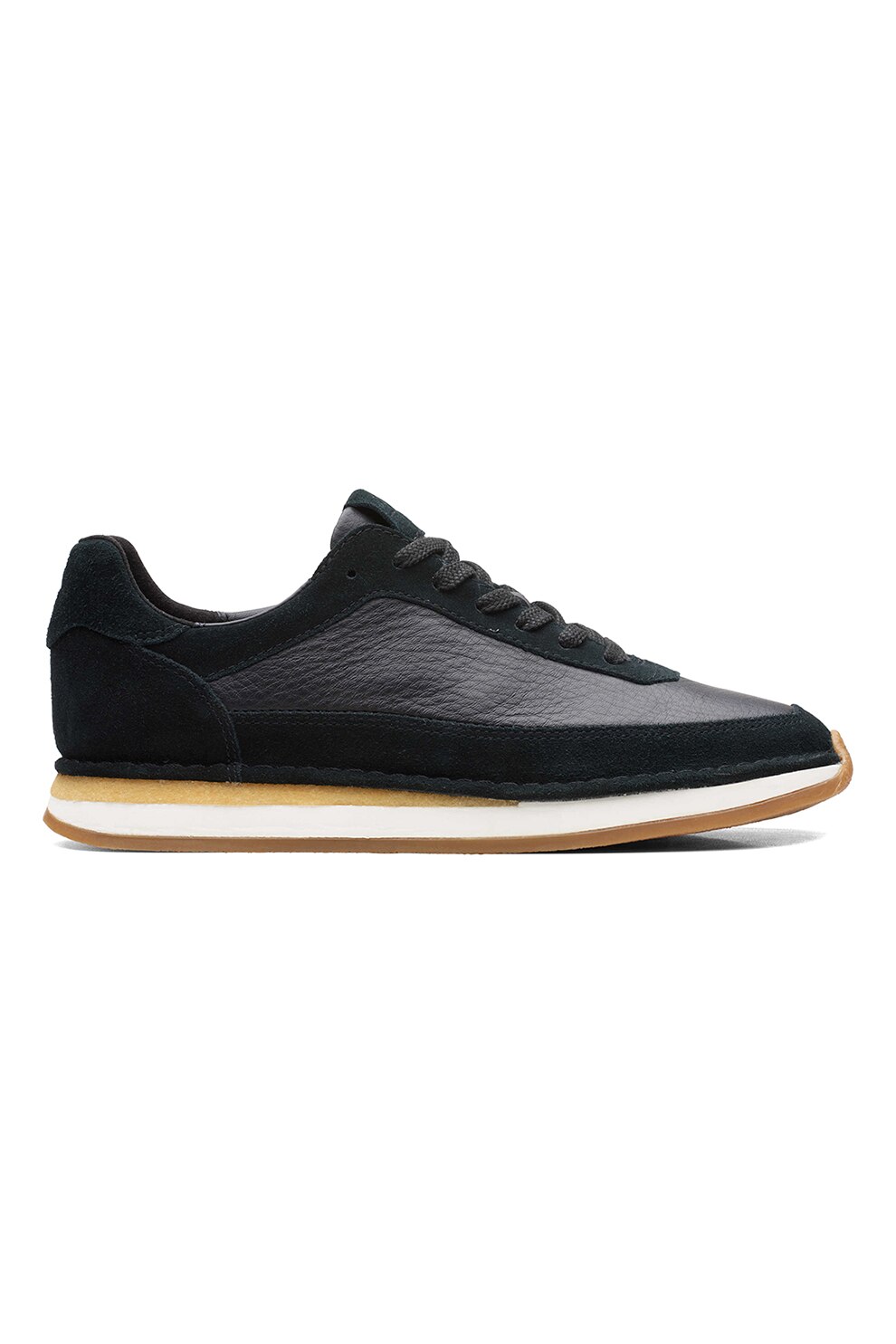 Clarks, Pantofi sport din piele si piele intoarsa CraftRun, Negru