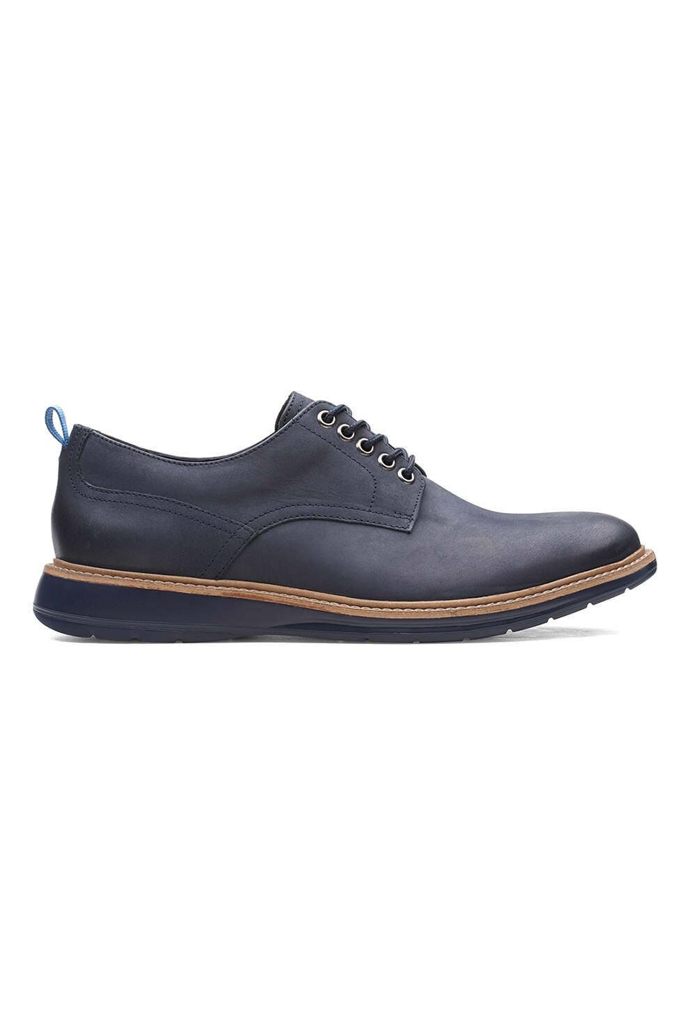Clarks, Pantofi din piele nabuc Chantry, Bleumarin
