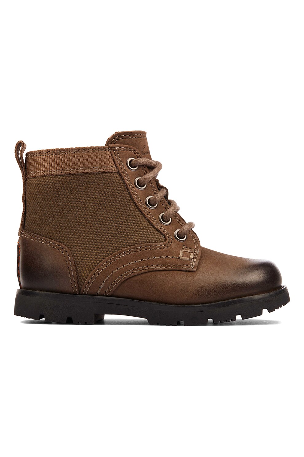 Clarks, Ghete din piele cu calapod lat Heath-Chard, Maro caramel