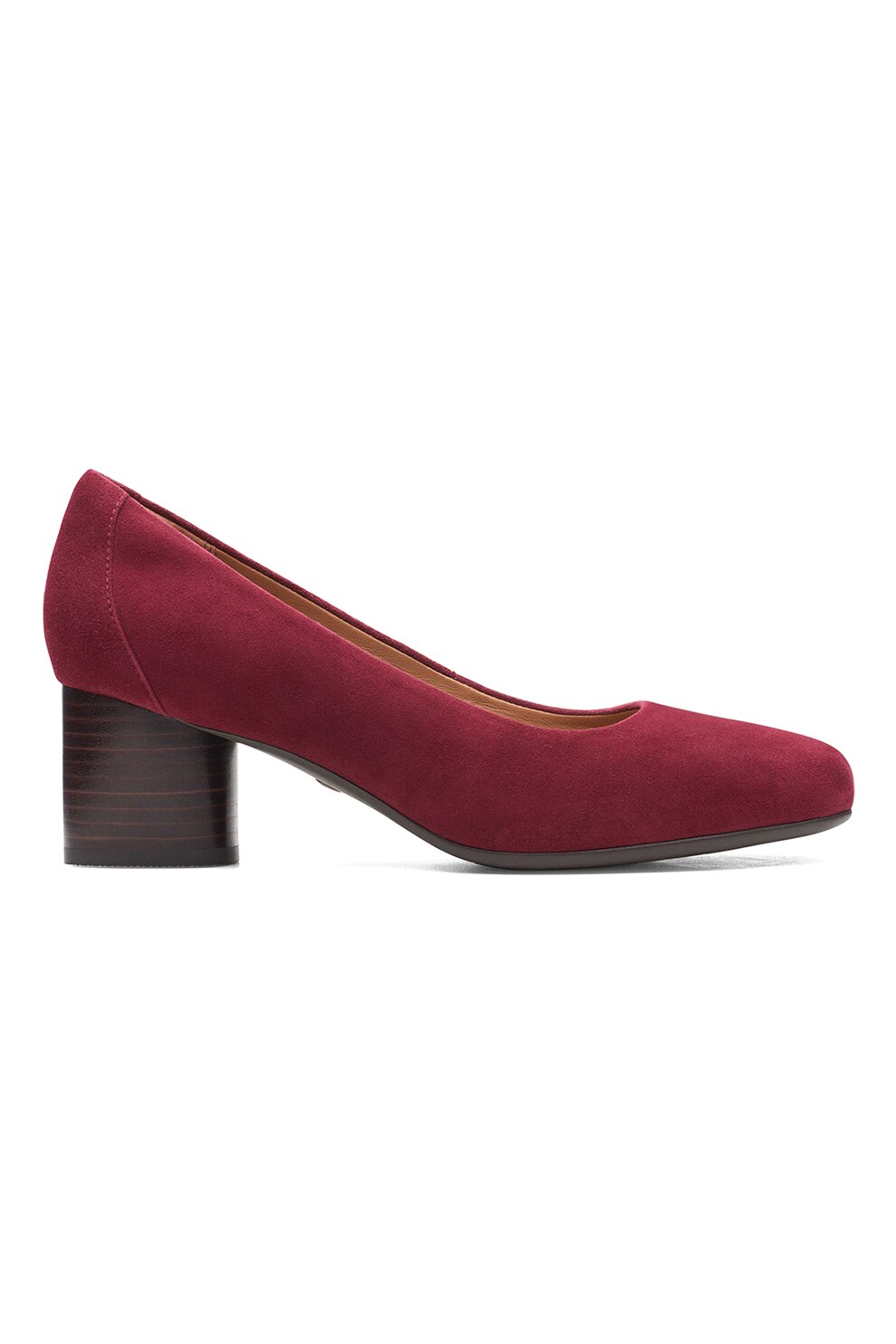 Clarks, Pantofi cu toc masiv Un Cosmo Dress, Rosu inchis