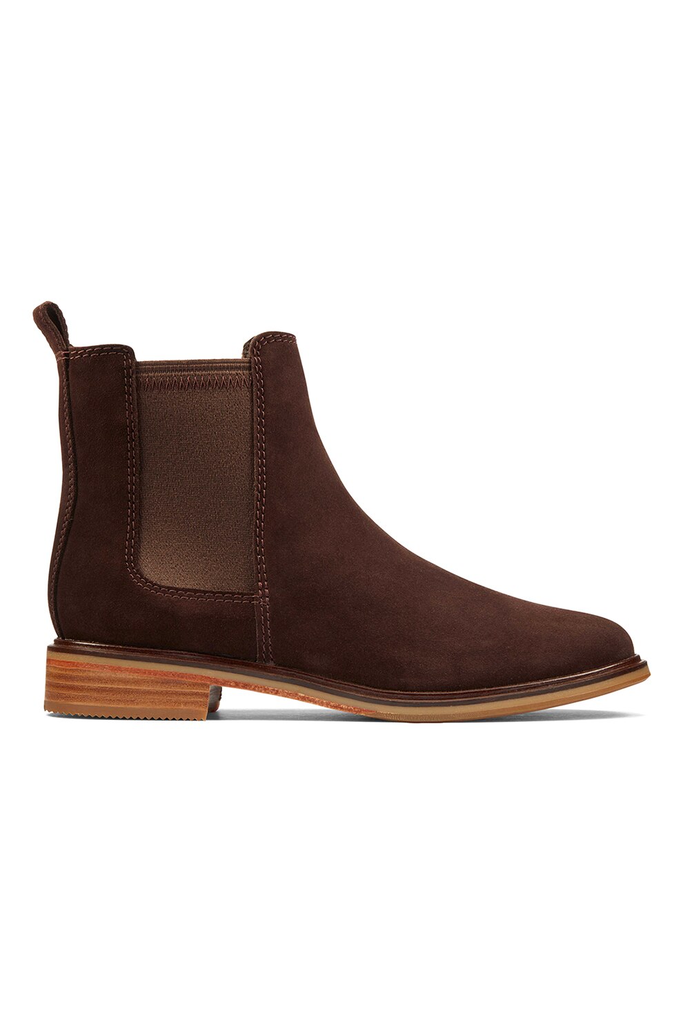 Clarks, Ghete Chelsea din piele cu model uni, Coniac
