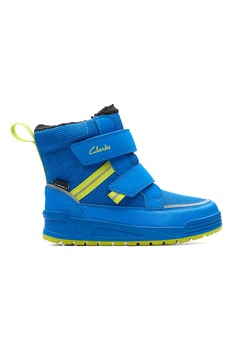 Clarks, Ghete cu inchidere velcro Jump Winter, Albastru royal/Verde lime, 27 EU Clarks, Ghete cu inchidere velcro Jump Winter, Albastru royal/Verde lime, 27 EU