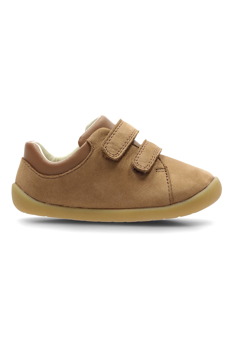 Clarks, Pantofi spot de piele cu velcro Roamer Craft, Maro camel