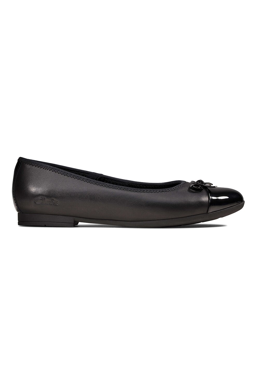 Clarks, Balerini de piele Scala Bloom, Negru