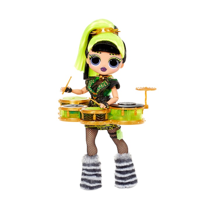 LOL Комплект кукли изненада, OMG Remix Rock - Bhad Gurl с барабани
