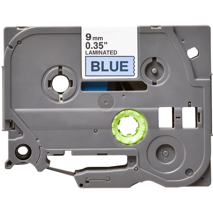 Лента за етикетен принтер Brother TZE521, черно-синя, ширина 9mm, дължина 8m
