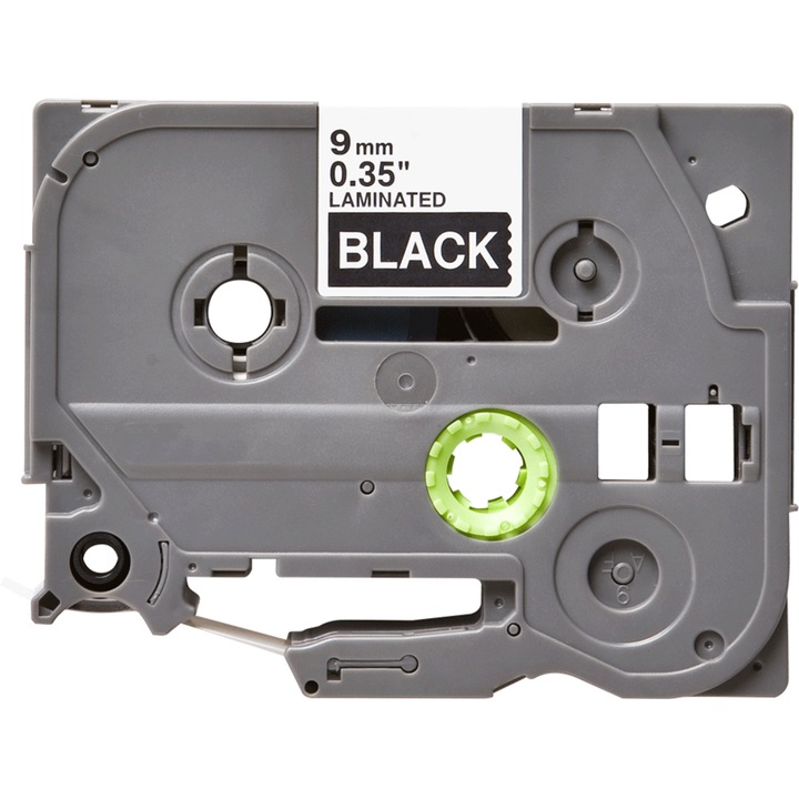Лента за етикетен принтер, Brother, TZE325, черно-бяло, 9мм x 8м