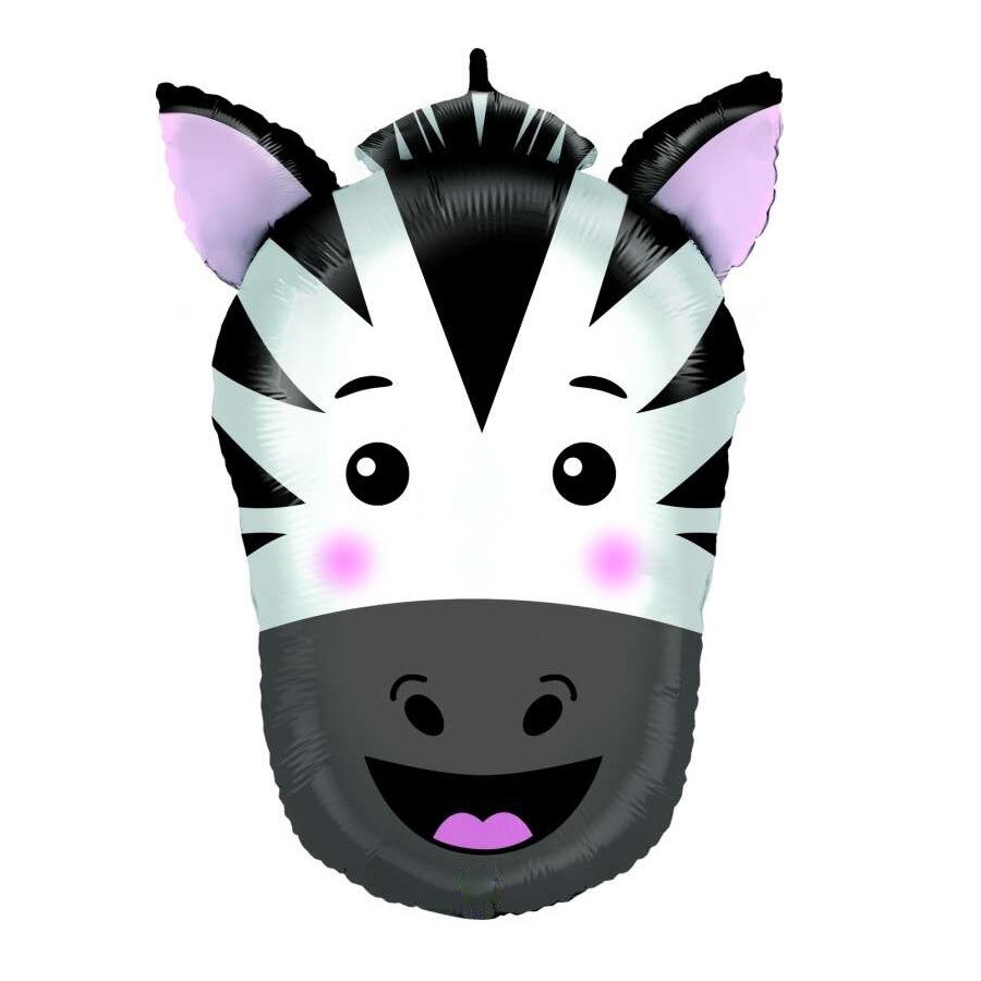 Balon folie cap zebra 74 cm