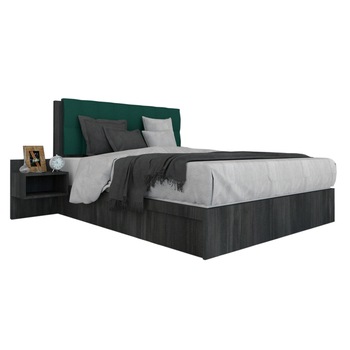 Pat Tapitat Genarom LEX 180 Fara Leat, 8509 / Kronos 04, 204 x 95 x 189 cm Pat Tapitat Genarom LEX 180 Fara Leat, 8509 / Kronos 04, 204 x 95 x 189 cm