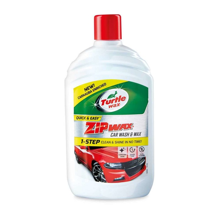 Шампоан за кола с вакса Turtle Wax Zipwax wax, 500мл