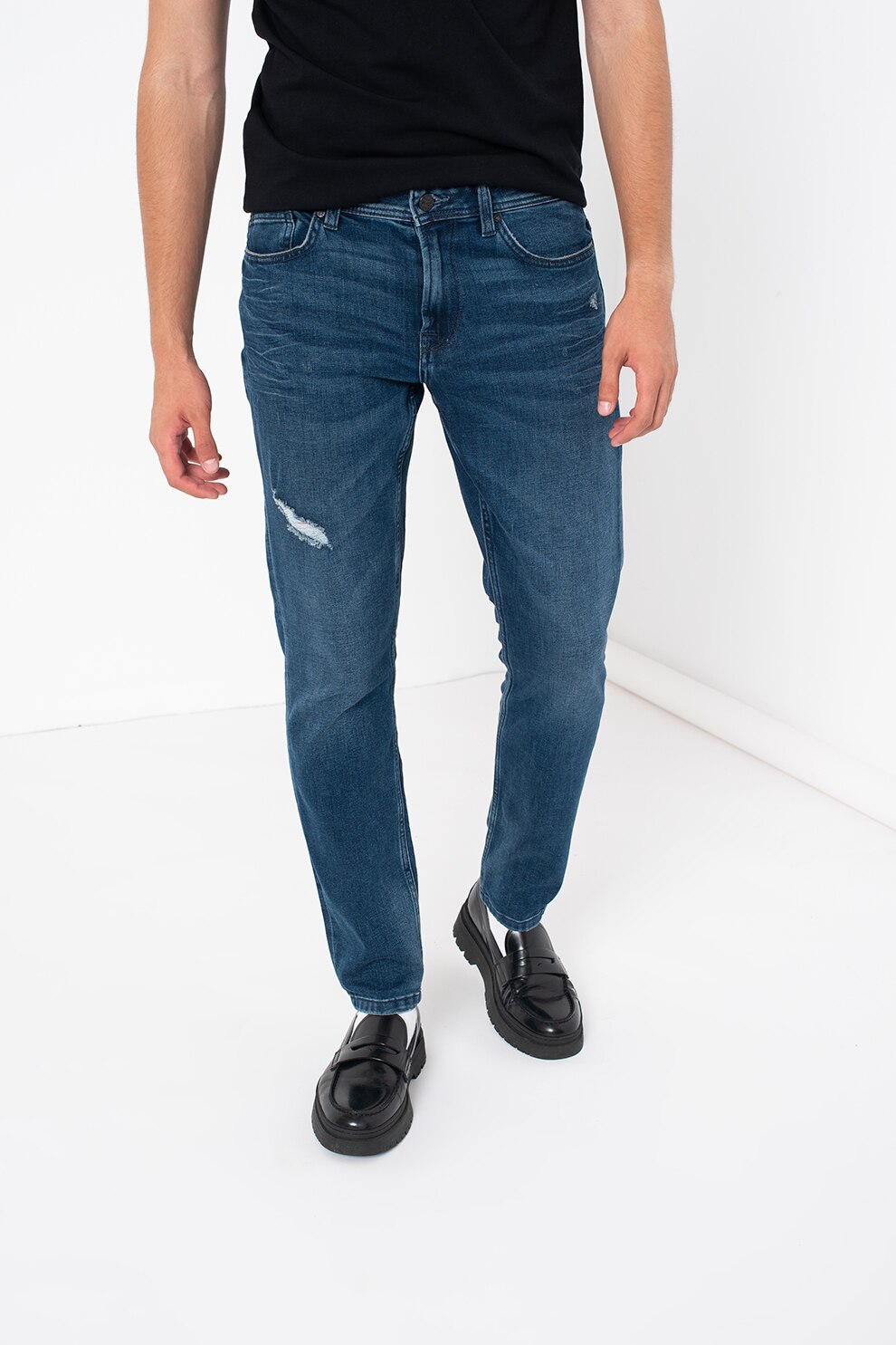 Only & Sons, Blugi slim fit Loom, Albastru inchis