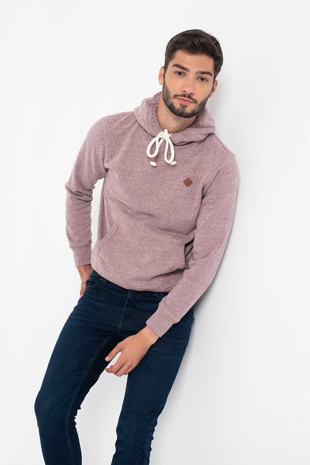 Jack&Jones, Hanorac cu buzunar kangaroo Tons, Violet melange