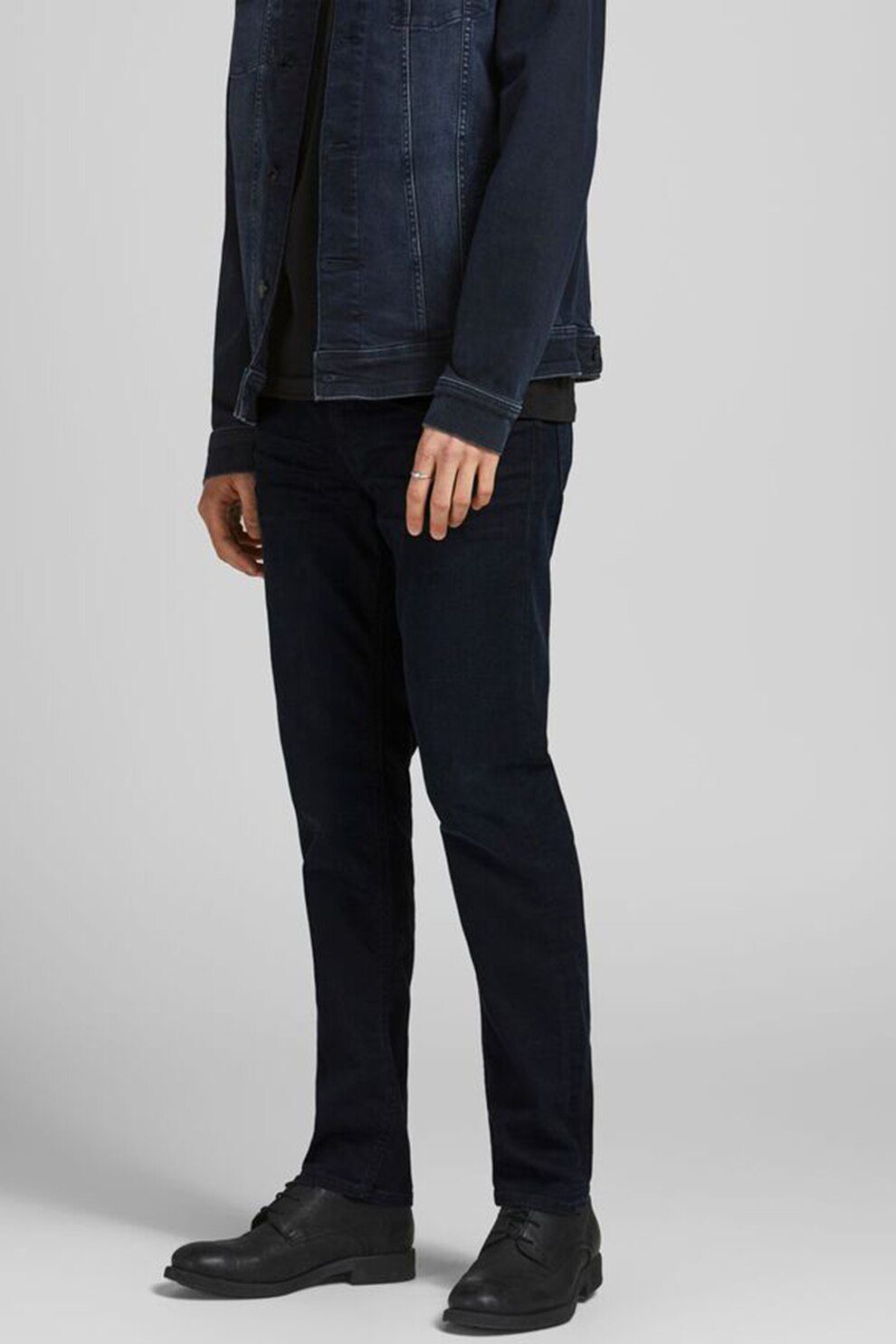 Jack&Jones, Blugi drepti cu 5 buzunare, Bleumarin inchis