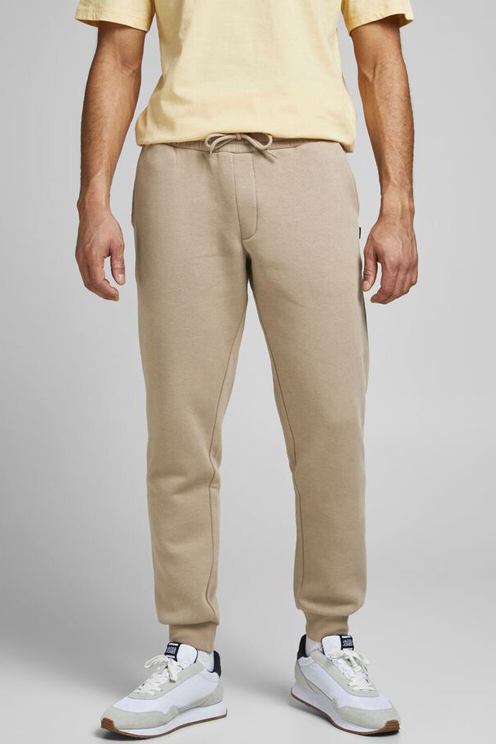 Jack&Jones, Pantaloni sport cu snur Gordon, Bej, XL
