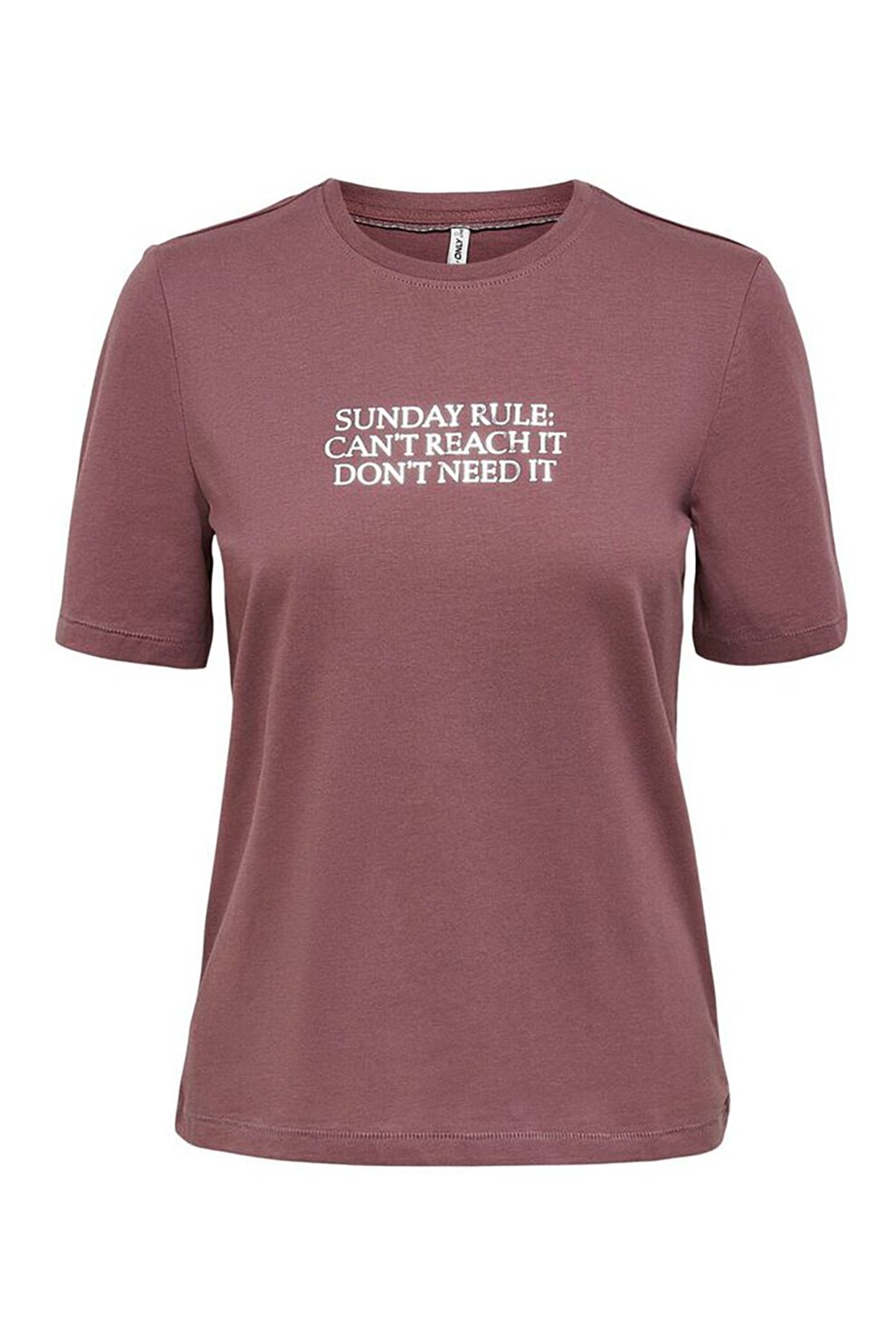 Only, Tricou de bumbac cu text, Rosu stins