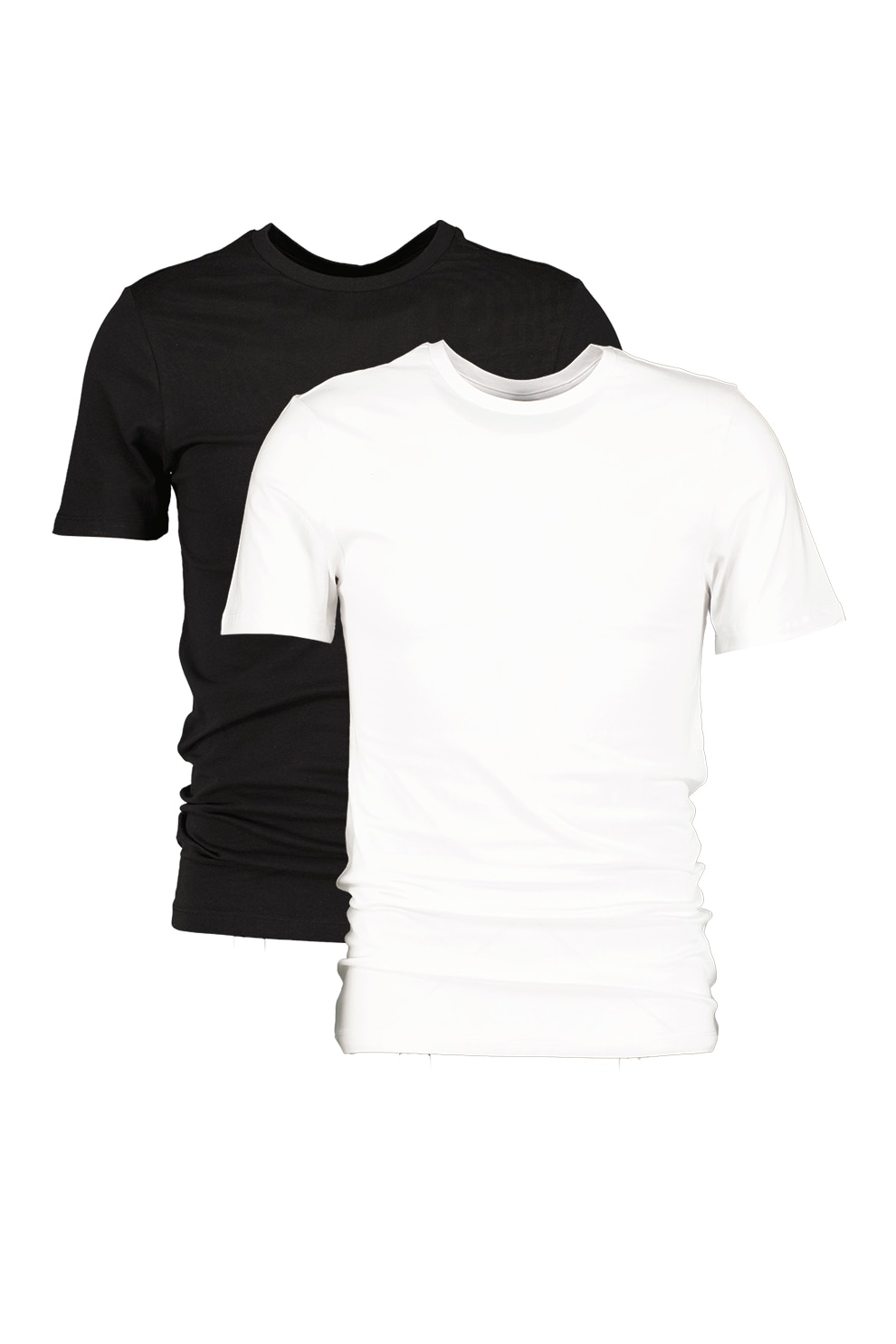 Only & Sons, Set de tricouri slim fit Basic - 2 piese, Negru/Alb, XL