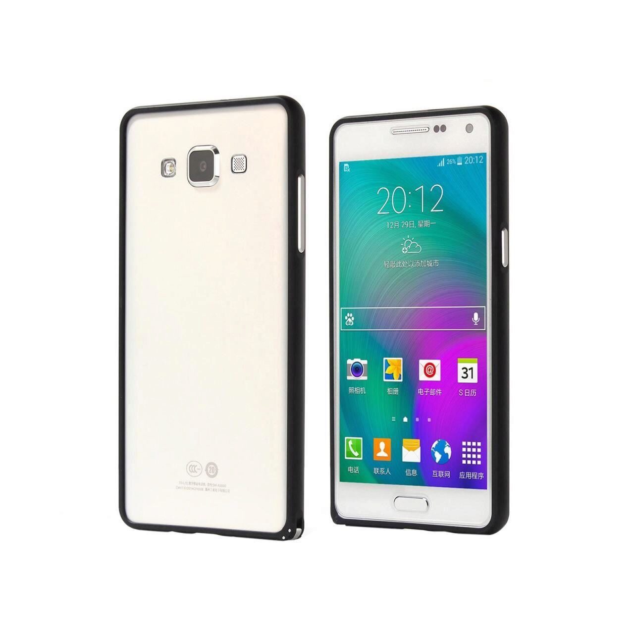 Husa Bumper Aluminiu Pentru Samsung Galaxy J1 J100F Negru