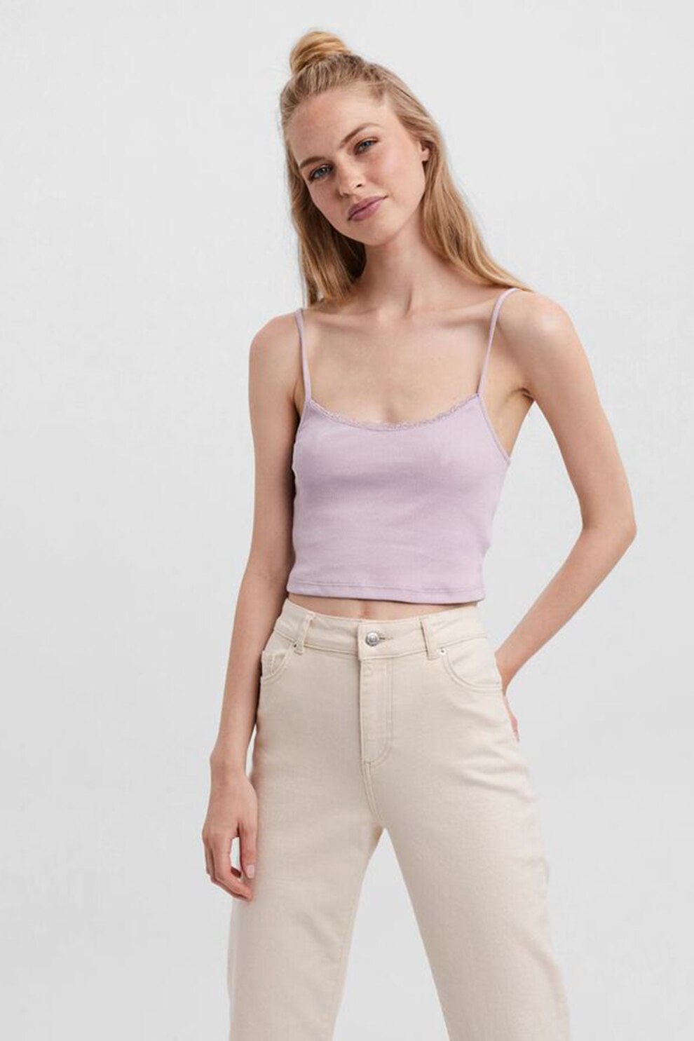Vero Moda, Top cu aspect striat, Lila