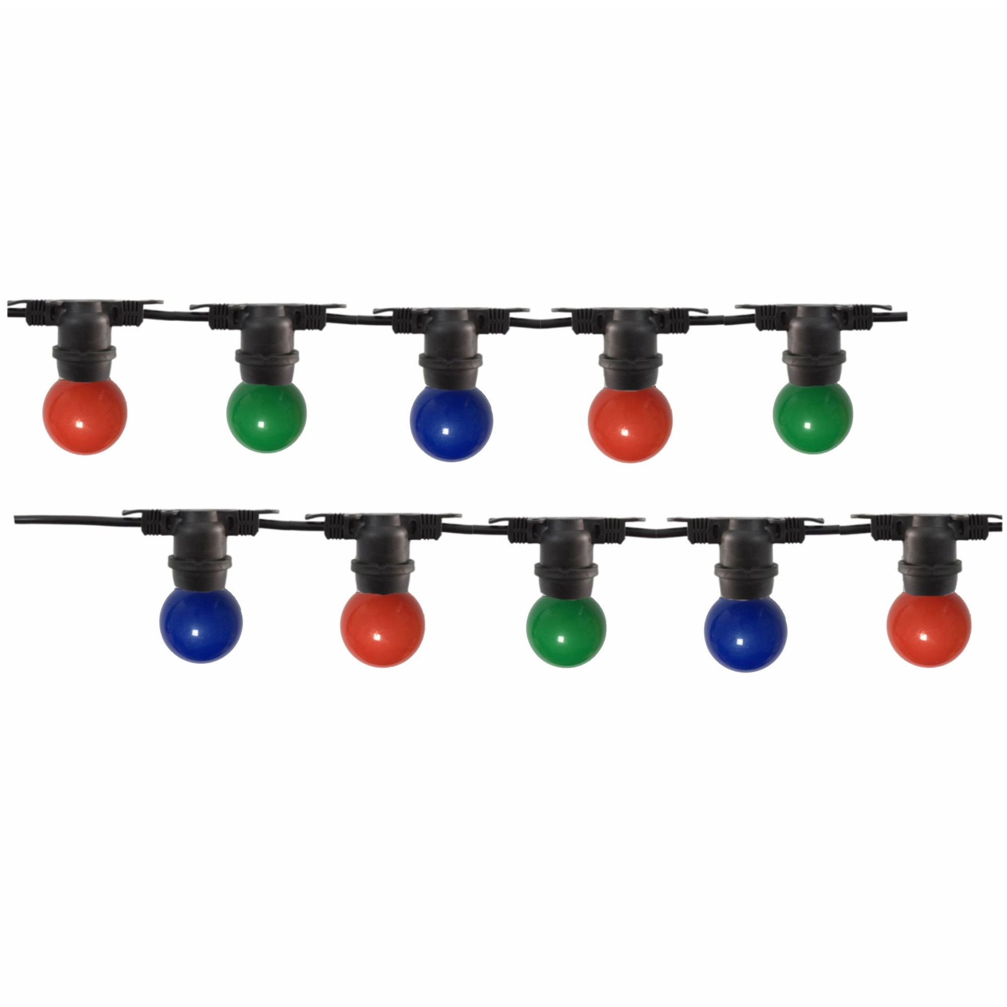 Ghirlanda 10m dulie E27 IP65 cu 10 becuri LED colorate