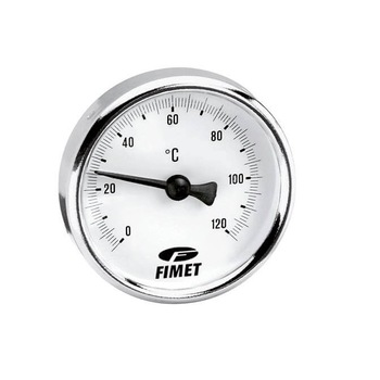 Termometru axial Fimet 0-120°C, cu teaca de 100 mm Termometru axial Fimet 0-120°C, cu teaca de 100 mm