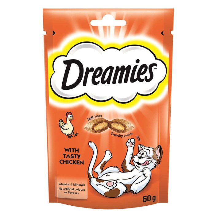 Recompense pentru pisici Dreamies cu pui 180g