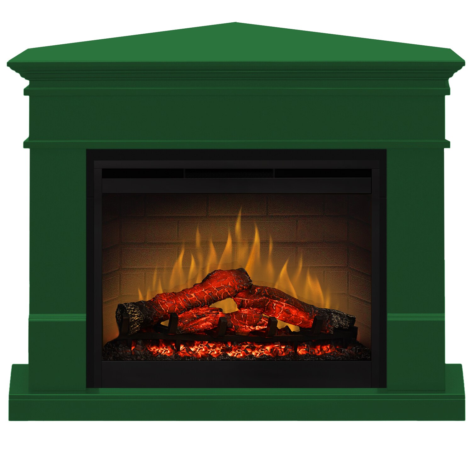 Semineu electric Lisabona Drept/Colt Green cu focar electric 3D Dimplex Optiflame DF2608 si sunet