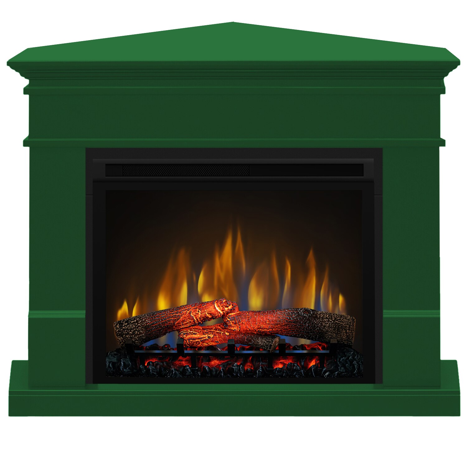 Semineu electric Lisabona Drept/Colt Green cu focar electric 3D Dimplex Optiflame XHD28 si sunet