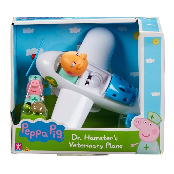 Jucarie Peepa PIg Avionul Doctorului Hamster 22.1 x 15.8 x 12.8 cm