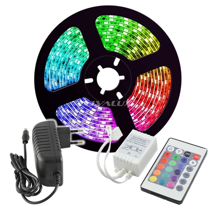 Kit Banda LED RGB Vivalux BAGRA, 5 metri, 45W, 60