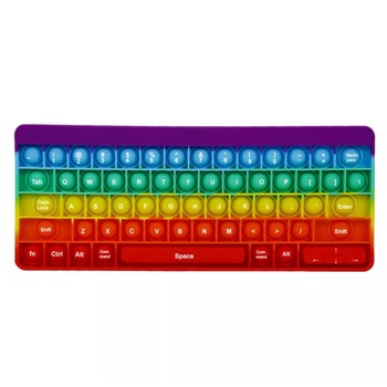 Jucarie antistres , Pop It forma tastatura , Multicolora , 27 cm Jucarie antistres , Pop It forma tastatura , Multicolora , 27 cm