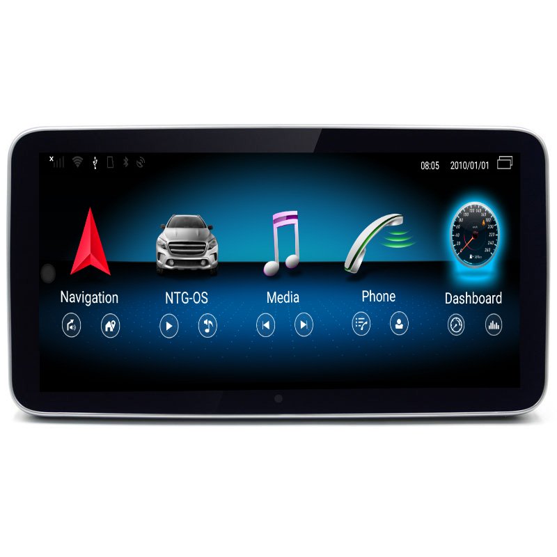 Navigatie dedicata Mercedes ML W166 2015-2017 Edotec, cu Android, GPS, Bluetooth, Radio, Internet, procesor Octa Core si ecran tactil