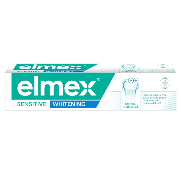 Pasta de dinti elmex Sensitive Whitening, pentru dinti sensibili, 75 ml