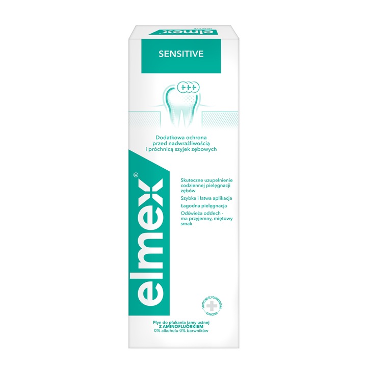 Apa de gura elmex Sensitive, pentru dinti sensibili, 400 ml