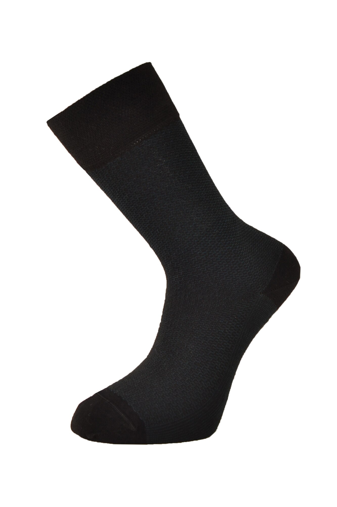 Sosete barbati din bumbac mercerizat si fibre de bambus Newton, Negru si turcoaz, M18, 41-44 EU