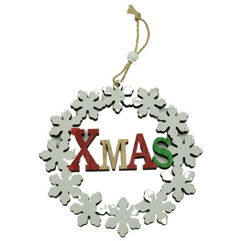 Ornament de brad Xmas, Flippy, multicolor, lemn, 12 cm Ornament de brad Xmas, Flippy, multicolor, lemn, 12 cm