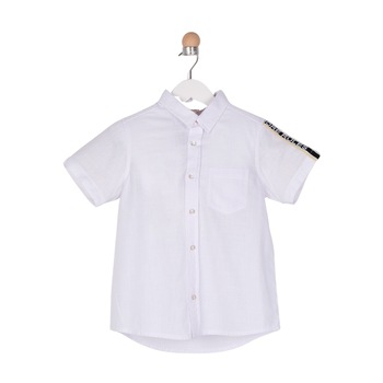 Camasa cu maneca scurta pentru baieti, culoare alba 1641 Camasa cu maneca scurta pentru baieti, culoare alba 1641