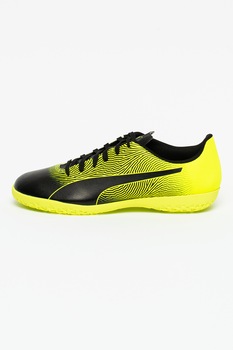 Puma, Pantofi din piele ecologica pentru fotbal Spirit II, Galben neon/Negru Puma, Pantofi din piele ecologica pentru fotbal Spirit II, Galben neon/Negru