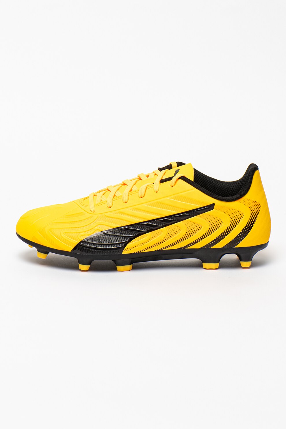 Puma, Pantofi de piele ecologica pentru fotbal One 20.4 FG, Oranj pal