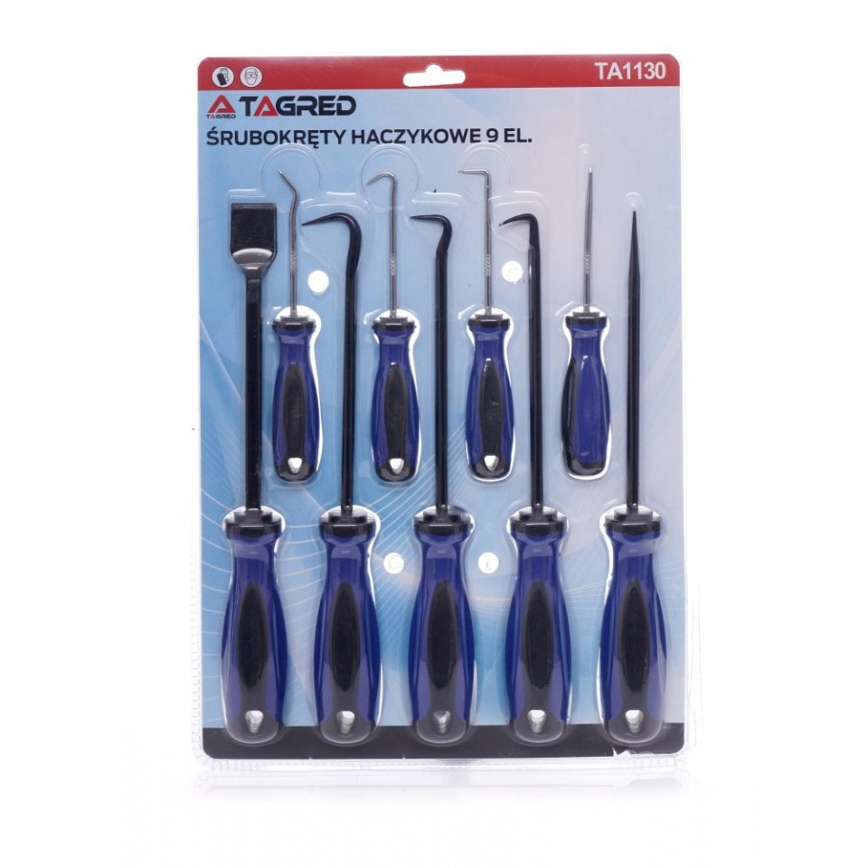 Set de 9 surubelnite carlige cu maner TA1130 TAGRED