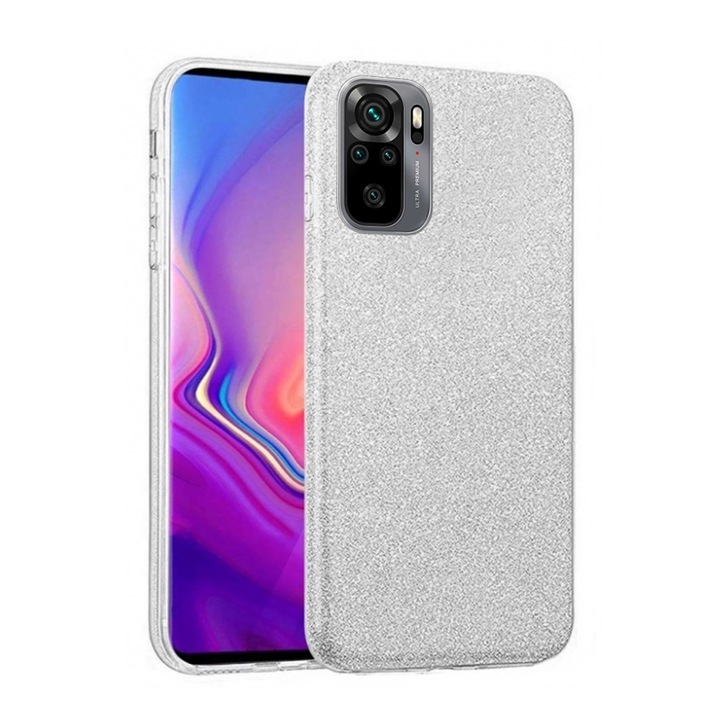 Калъф за телефон Xiaomi Redmi Note 10 - Silver Shiny case