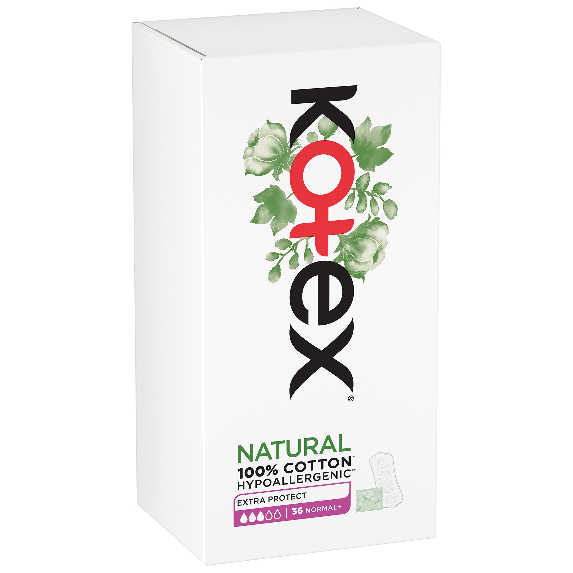 Absorbante zilnice Kotex Extra Protect Normal+ Natural, 36 buc