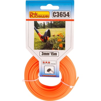 Fir rezerva cositoare, trimmer,  3 mm x 15 m, Richmann Fir rezerva cositoare, trimmer,  3 mm x 15 m, Richmann