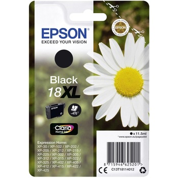 Cartus cerneala Epson Black capacitate mare 18XL T1811 pentru MUFC Limited Edition / XP-102 / XP-202 / XP-212 / XP-30 / XP-302 / XP-312 / XP-322 / XP-402 / XP-405WH / XP-412 / XP-422 , 470 pagini OEM C13T18114010 Cartus cerneala Epson Black capacitate mare 18XL T1811 pentru MUFC Limited Edition / XP-102 / XP-202 / XP-212 / XP-30 / XP-302 / XP-312 / XP-322 / XP-402 / XP-405WH / XP-412 / XP-422 , 470 pagini OEM C13T18114010