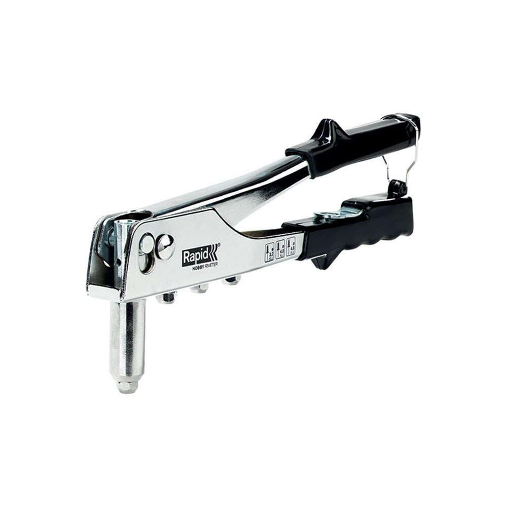 Cleste pop nituri Rapid Hobby 3.2/4.0/4.8mm, 4 capete nituire interschimbabile, grip moale, pentru lucrari ocazionale, 5001129