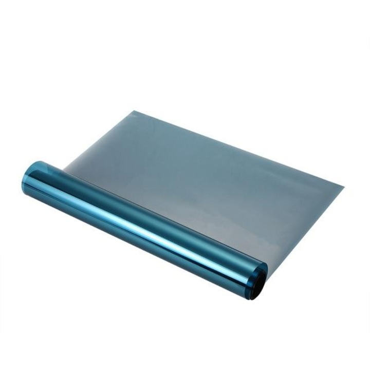 Folie de protectie solara reflexiva, unisens, unidirectionala BLUE 80 INT culoare albastra - latime rola 1,52 m