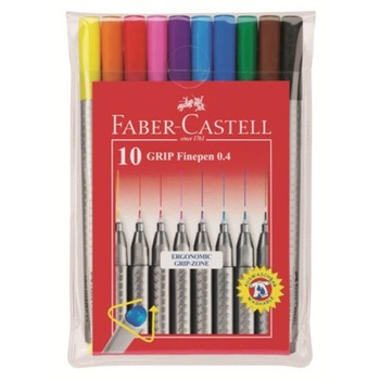 Set 10 Pix Linere Faber-Castell Grip, 0.4 mm Set 10 Pix Linere Faber-Castell Grip, 0.4 mm
