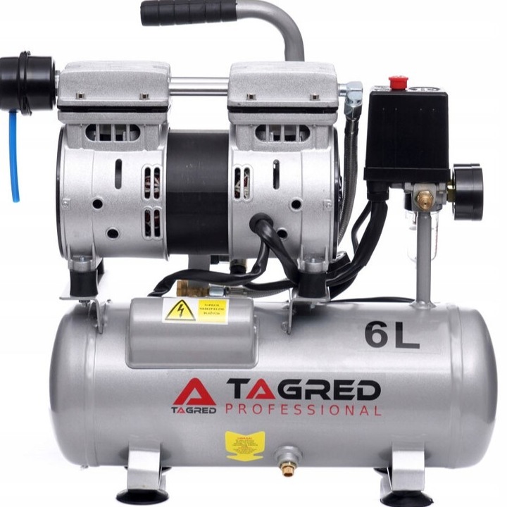 Olajmentes, 2 dugattyús kompresszor, 6L 550W, TA302, Tagred