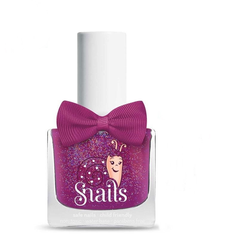 Lac de unghii pentru copii, SNAILS, Mov sclipici, 10.5 ml