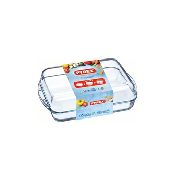 Set 2 vase termorezistente Oven Essentials, Pyrex, 35 x 22 x 6 cm Set 2 vase termorezistente Oven Essentials, Pyrex, 35 x 22 x 6 cm