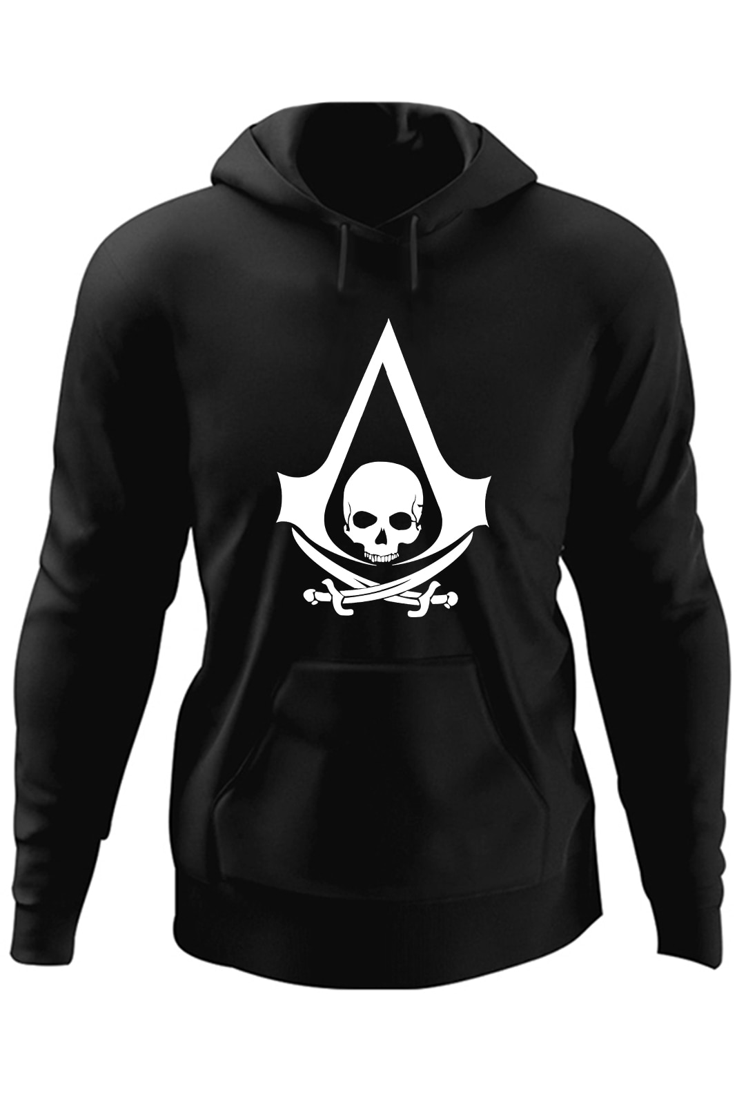 Hostile skip in front of Hanorac barbati Black Flag Assassin's Creed Logo Emblem, negru, marime L -  eMAG.ro
